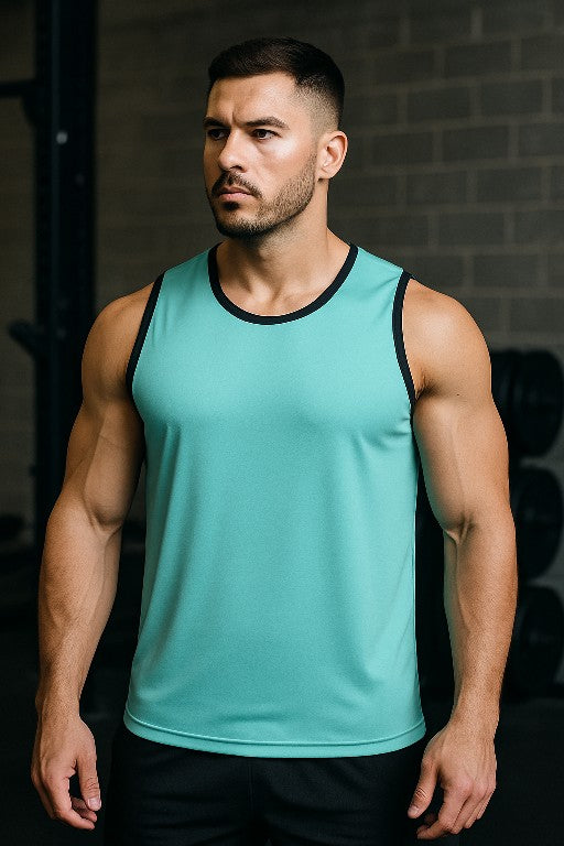 CAMISETA TANK LOBO AZUL HOMBRE