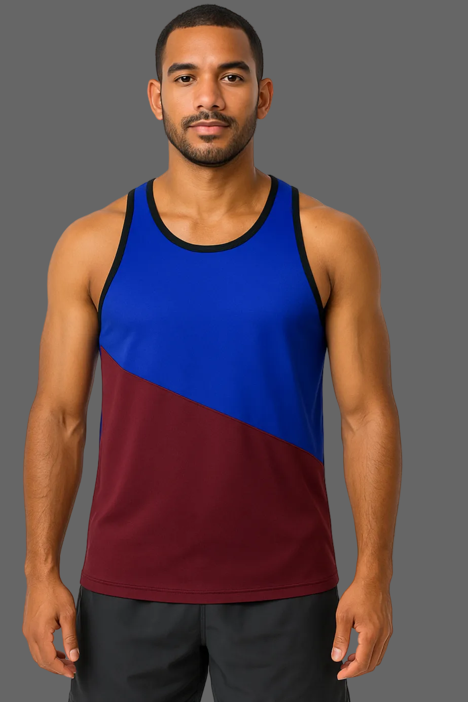 CAMISETA OLIMPICA LOBO AZUL HOMBRE AZUL CON GUINDO