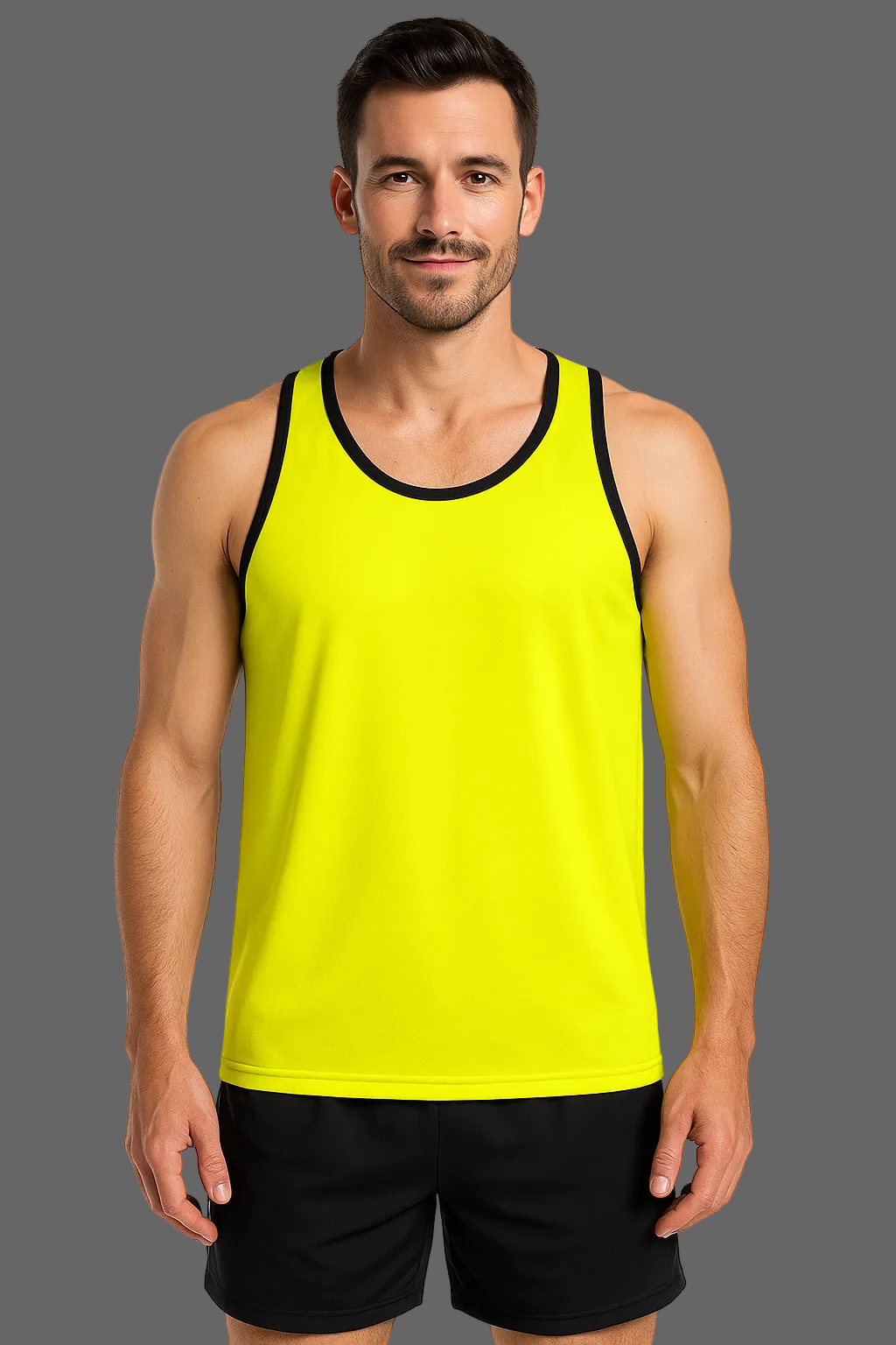 CAMISETA OLIMPICA LOBO AZUL HOMBRE AMARILLO FOSFO CON BIES NEGRO