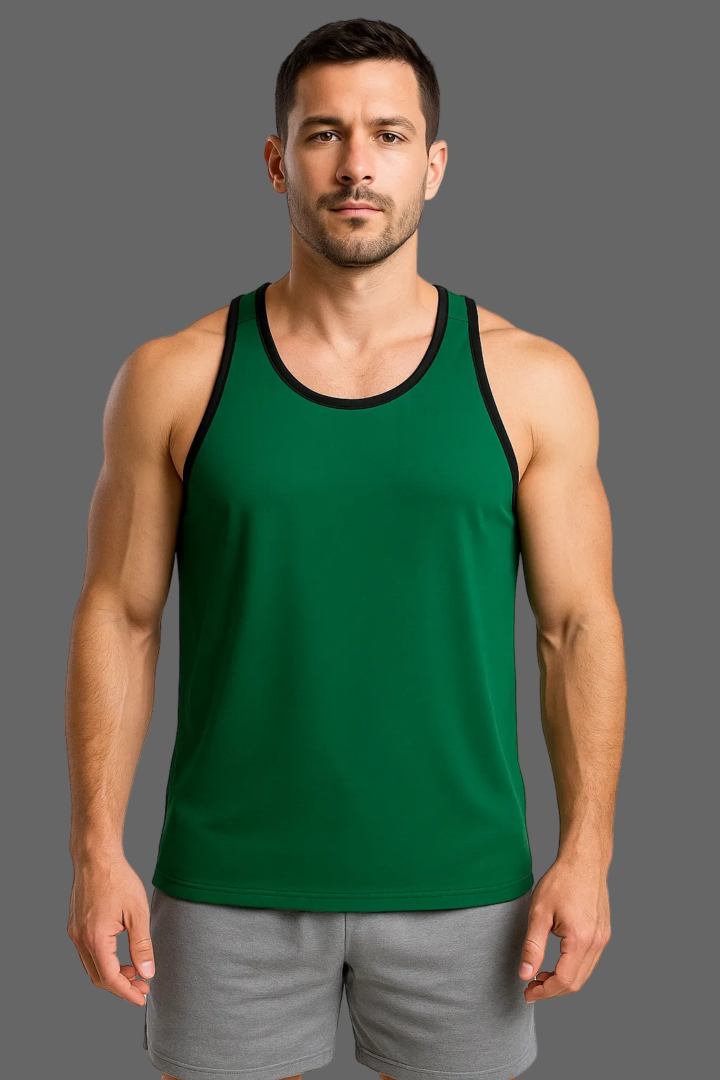 CAMISETA OLIMPICA LOBO AZUL HOMBRE  VERDE CON NEGRO