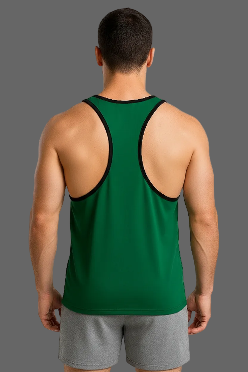 CAMISETA OLIMPICA LOBO AZUL HOMBRE  VERDE CON NEGRO