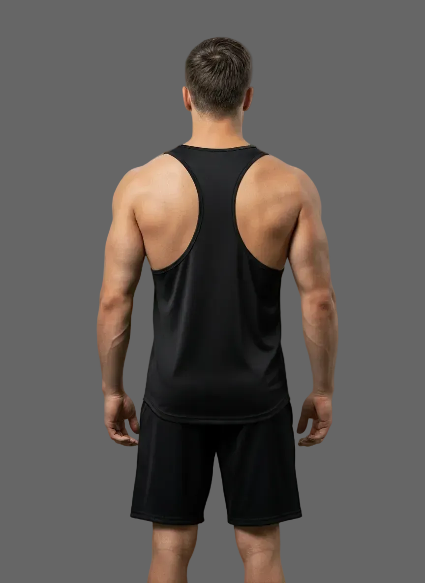 CAMISETA OLIMPICA LOBO AZUL HOMBRE AZUL PETROLEO CON ESPALDA NEGRA