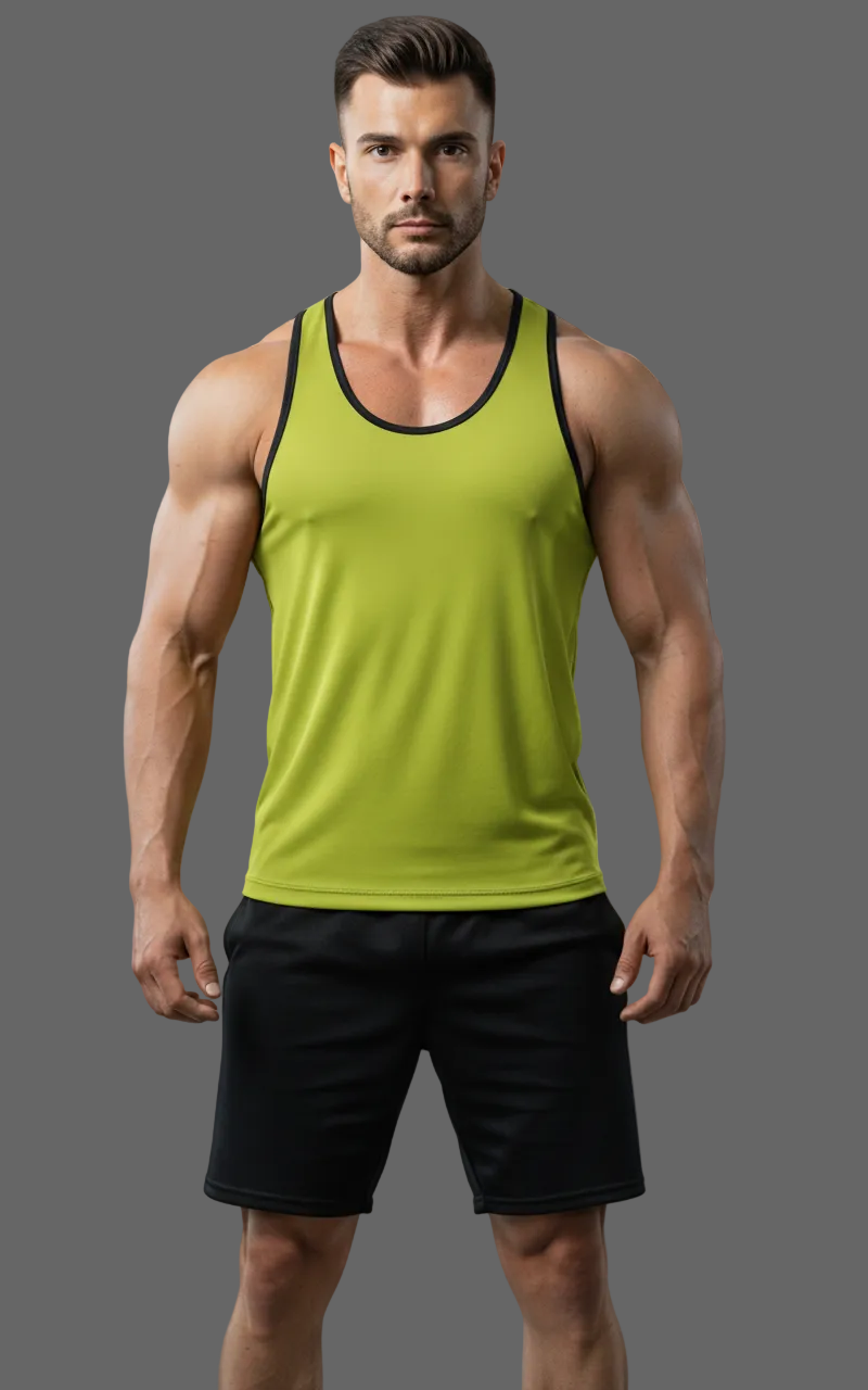 CAMISETA OLIMPICA LOBO AZUL HOMBRE AMARILLO FOSFO CON NEGRO